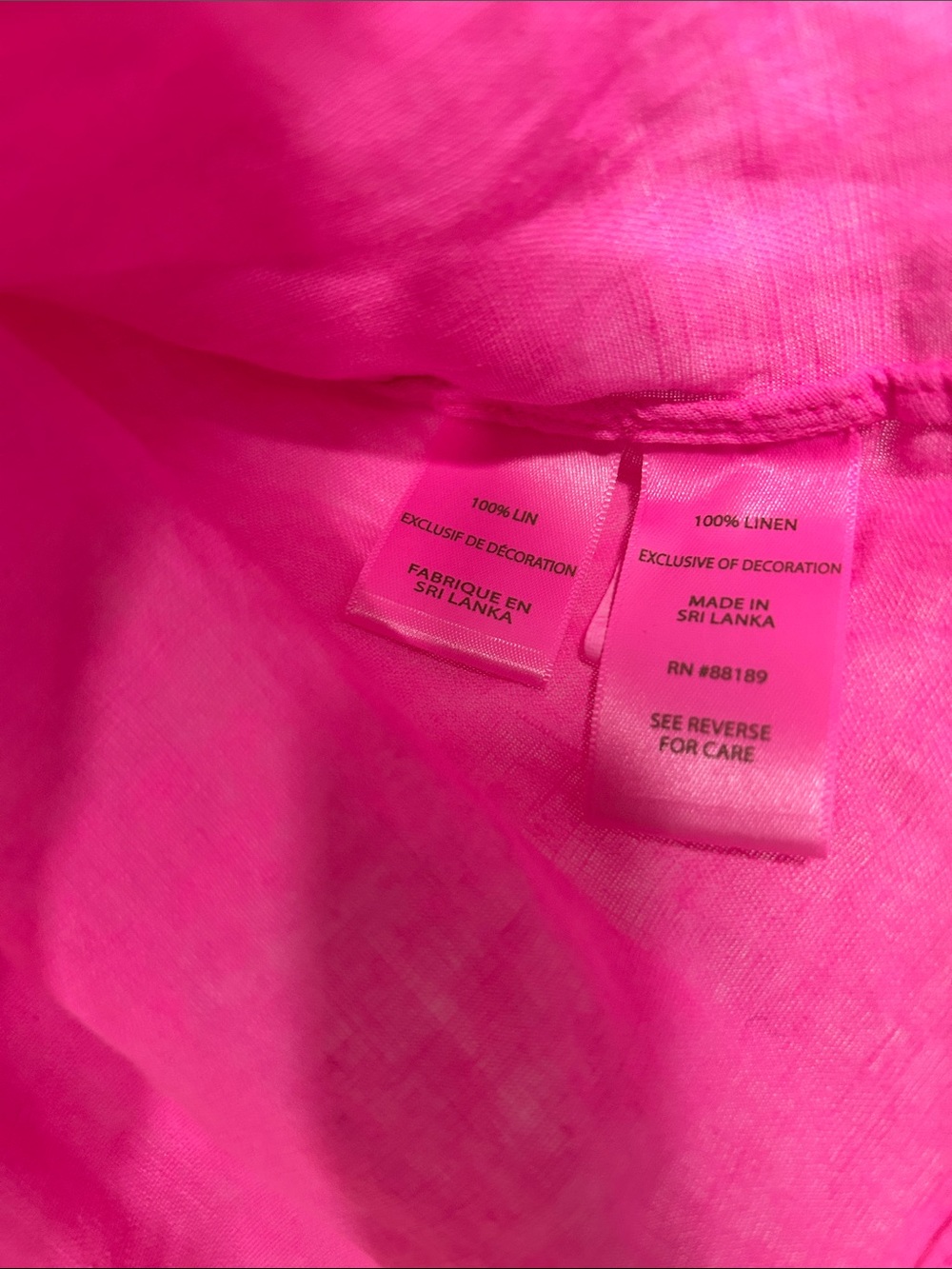Lilly Pulitzer Hot Pink linen Sarasota Pintuck Button Tunic - Picture 5 of 6